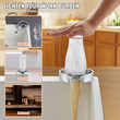 VEVOR Glass Rinser, 10 Powerful Spraying Jets 360° Περιστρεφόμενο Ξέπλυμα Κυπέλλου για Νεροχύτη, Αδιάβροχο ABS Sink Faucet Cup Washer &amp; ABS Cup Holiday for Baby Bottle, Glass Cup, Wine Glass (Ασημί-Λευκή βάση)