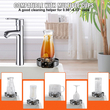 VEVOR Glass Rinser, 10 Powerful Spraying Jets 360° Περιστρεφόμενο Ξέπλυμα Κυπέλλου για Νεροχύτη, 304 Ανοξείδωτο Ατσάλινο Πλυντήριο Κυπέλλου &amp; Αντιολισθητικό μαξιλαράκι σιλικόνης για μπιμπερό, γυάλινο κύπελλο, ποτήρι κρασιού (ασημί γκρι βάση)