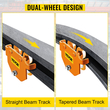 VEVOR Manual Trolley, 11000LBS/5 Ton Load Capacity Beam Trolley, 4,5-8 ιντσών Ρυθμιζόμενο πλάτος Push Beam, Track Roller Trolley Powder Coating with Dual Wheels Hoist Garage for Straight Curved I Beam