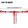 VEVOR Chain Binder 5/16-3/8, Ratchet Load Binder 6600lbs Capacity, Ratchet Lever Binder with G70 Hooks, Ρυθμιζόμενο μήκος, Ratchet Chain Binder για δεσίματα, έλξη, ρυμούλκηση, κόκκινο