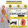 VEVOR 3T Chian Hoist Lever Chain Hoist 6M 6600lbs 20ft Ratcheting Lever Block Chain Hoist Come Along Puller Puller for Warage Garage