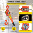 VEVOR 3T Chian Hoist Lever Chain Hoist 6M 6600lbs 20ft Ratcheting Lever Block Chain Hoist Come Along Puller Puller for Warage Garage