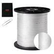 VEVOR Πολυεστερική ταινία έλξης, 3/4&quot; x 318&#039; Mule Tape Επίπεδο σχοινί, 2500 lbf εφελκυστική ικανότητα, τυπωμένη ταινία έλξης καλωδίου με πλέγμα για συσκευασία, κηπουρική, εμπορικά ηλεκτρικά είδη, εργασίες αγωγών, λευκό