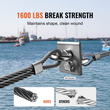 VEVOR T316 Καλώδιο από ανοξείδωτο χάλυβα 1/8&quot; 7x7 Ατσάλινο Συρματόσχοινο 500 πόδια Κάγκελα καλωδίων