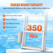 VEVOR Aluminium Dock Ladder Boat Dock Ladder 4 σκαλοπάτια με φορτίο 350 λίβρες
