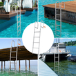 Σκάλα VEVOR Dock, αφαιρούμενη 5 σκαλοπάτια, χωρητικότητα φόρτωσης 500 lbs, σκάλα σκάφους Pontoon από κράμα αλουμινίου με πλατύ σκαλοπάτι 3,1&#039;&#039; &amp; αντιολισθητικό ελαστικό χαλάκι, εύκολη εγκατάσταση για επιβίβαση σε πλοίο/λίμνη/πισίνα/θαλάσσιο