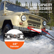 VEVOR 3/8&quot; x 3&#039; G80 Αλυσίδα ρυμούλκησης J Hook V-Chain Bridle Grab Hook Wrecker 15600 lbs