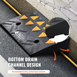VEVOR Rubber Curb Ramp 4,25&quot; Rise Height Sidewalk Curb Ramp, 11,8&quot; Width 19,7&quot; Length Ramp for Curb, 15T Heavy Duty Rubber Ramp για περονοφόρα, φορτηγά, λεωφορεία, αυτοκίνητα, αναπηρικά καροτσάκια, ποδήλατα