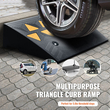 VEVOR Rubber Curb Ramp 2 Pack, 5&quot; Rise Height Heavy-Duty 33069 lbs/15 T ράμπες κατωφλίου χωρητικότητας, ράμπες οδήγησης με σταθερή δομή πλέγματος για αυτοκίνητα, αναπηρικά αμαξίδια, ποδήλατα, μοτοσικλέτες