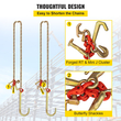 VEVOR J Hook Chain, 5/16 x 10 ft Αλυσίδα ρυμούλκησης Bridle, G80 Bridle Chain μεταφοράς, Αλυσίδα από κράμα χάλυβα με 2 γάντζους G70 J, 9260 Lbs Break Strength Tow Hooks για φορτηγά, J Hooks ιμάντες ρυμούλκησης 2 τμχ