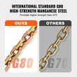 VEVOR Binder Chain G80 Tie Down Tow Chain with Two Hooks 5/16&quot; x 14,2&#039; 4900 lbs