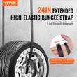VEVOR 10 τεμ. Flat Bungee Cord Set 20 mm Heavy Duty Bungee λουράκια με S-Hook