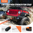 VEVOR Heavy Duty Tow Strap Recovery Kit 3&quot; x 20 ft (MBS-36.000 lbs) Ιμάντας βαρούλκου Tree Saver, Τριπλός ενισχυμένος βρόχος &amp; προστατευτικά μανίκια &amp; τσάντα αποθήκευσης, δεσμίδες D-Ring 3/4&quot;, για Truck Jeep SUV ATV