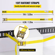 VEVOR E Track Tie-Down Rail Kit, 18PCS 5FT E-Tracks Set περιλαμβάνει 4 χαλύβδινες ράγες &amp; 2 μονή υποδοχή &amp; 6 δακτυλίους O &amp; 4 δεσίματα με D-ring &amp; 2 ιμάντες καστάνιας, αξεσουάρ ασφάλισης για μοτοσικλέτες Cargo