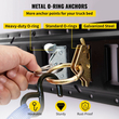 VEVOR E Track Tie-Down Rail Kit, 18PCS 5FT E-Tracks Set περιλαμβάνει 4 χαλύβδινες ράγες &amp; 2 μονή υποδοχή &amp; 6 δακτυλίους O &amp; 4 δεσίματα με D-ring &amp; 2 ιμάντες καστάνιας, αξεσουάρ ασφάλισης για μοτοσικλέτες Cargo
