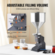 VEVOR Pneumatic Paste Liquid Filling Machine, 5-50ml Bottle Filler, Bottle Filler Machine, Inox Steel Liquid Filler with Pedal for Milk Water Juice Essential Oil Shampoo Cosmetic Honey Lotion