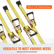 Ιμάντες δεσίματος VEVOR Ratchet (10PK), αντοχή σε θραύση 10000 lb, Ατελείωτη καστάνια με 10 Premium 2&quot; x 30&#039; Tie Downs Heavy Duty, Εξαρτήματα ελατηρίων τροχιάς για μετακίνηση ασφαλούς φορτίου, συσκευές, μοτοσικλέτα