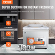 Σφραγιστικό θαλάμου VEVOR, ισχύς σφράγισης 260 W, Μηχάνημα συσκευασίας κενού για υγρά τρόφιμα, κρέατα, μαρινάδες και άλλα, Συμπαγές μέγεθος με μήκος σφράγισης 10,2&quot;, Εφαρμόζεται στην οικιακή κουζίνα και σε εμπορική χρήση