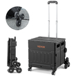 VEVOR Stair Climbing Cart 53L Αναδιπλούμενο καλάθι αγορών με καπάκι &amp; ρυθμιζόμενη λαβή