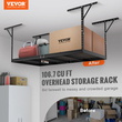 Βάση αποθήκευσης VEVOR Overhead Garage, 48x96 ιντσών Ράφια αποθήκευσης οροφής γκαράζ, Ρυθμιζόμενα βαρέως τύπου χαλύβδινα ράφια ψυχρής έλασης για αποθήκευση γκαράζ, οργάνωση, χωρητικότητα φόρτωσης 600 lbs, 22&#039;&#039;-40&quot;, Μαύρο