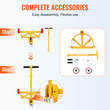 VEVOR 55 Gallon Drum Dolly, 1200 lbs Load Capacity, Barrel Dolly Cart Drum Caddy Στρογγυλό Dolly Steel Χαμηλού προφίλ, Πλαίσιο από χάλυβα βαρέως τύπου με ρυθμιζόμενη λαβή 3 τροχών, για Workshop Factory Warehouse
