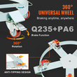 VEVOR 55 γαλονιών βαρέως τύπου Drum Dolly, 1250lbs χωρητικότητα φόρτωσης, Barrel Dolly Cart Drum Caddy, Dollies χωρητικότητας φορτηγού χωρίς ανατροπή με ατσάλινο πλαίσιο 5 περιστρεφόμενο τροχό, για χειρισμό τυμπάνων αποθήκης