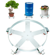 VEVOR 55 γαλονιών βαρέως τύπου Drum Dolly, 1250lbs χωρητικότητα φόρτωσης, Barrel Dolly Cart Drum Caddy, Dollies χωρητικότητας φορτηγού χωρίς ανατροπή με ατσάλινο πλαίσιο 5 περιστρεφόμενο τροχό, για χειρισμό τυμπάνων αποθήκης