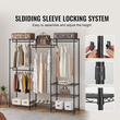 Βάση ρούχων VEVOR Heavy Duty, ράφι ρούχων κυλιόμενο με 4 ράβδους κρεμάσματος &amp; 8 επίπεδα αποθήκευσης, προσαρμοσμένη προσαρμοσμένη βάση ντουλάπας, ανεξάρτητη ντουλάπα για κρεμαστά ρούχα, χωρητικότητα 800 λίβρες