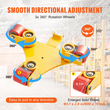 VEVOR Machinery Skate Dolly, 6614 LBS/3T Industrial Machinery Mover with Handle, Carbon Steel Machinery Moving Skate με 3 περιστρεφόμενους τροχούς PU 360°, Αντιολισθητικό καπάκι περιστροφής 360° για αποθήκη, εργαστήριο