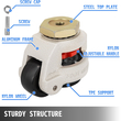 VEVOR Leveling Casters Σετ 4, 2&quot; - Αυτοεπιπεδούμενοι τροχίσκοι βαρέως τύπου, 1650 Lbs ανά σετ - Στέλεχος τροχών μηχανής, 0,98&quot; x 1,38&quot; - για βιομηχανικό εξοπλισμό, πάγκο εργασίας, ράφια