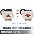VEVOR 4 Pack Leveling Caster GD-80S Stem Mounted Footmaster Leveling Caster 1102 lbs ανά νάιλον τροχούς ισοπεδωτικού τροχού και μαξιλαράκι NBR (GD-80S)