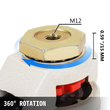VEVOR 4 Pack Leveling Caster GD-80S Stem Mounted Footmaster Leveling Caster 1102 lbs ανά νάιλον τροχούς ισοπεδωτικού τροχού και μαξιλαράκι NBR (GD-80S)