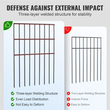 VEVOR Animal Barrier Fence 28 Pack, 17in(H) x30ft(L), Υπόγεια Διακοσμητική Περίφραξη Κήπου με Διάστημα Ακίδων 1,5 ίντσας, Μεταλλικός φράχτης σκύλου για την αυλή και το εξωτερικό αίθριο