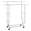 Βάση ρούχων VEVOR Heavy Duty, ράφι ρούχων με διπλή ράβδο για κρεμάστρα, ράφι ρούχων με ρυθμιζόμενο ύψος και εκτεινόμενο μήκος με χώρο αποθήκευσης κάτω, χωρητικότητα 600 λίβρες