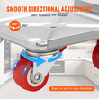 VEVOR Furniture Dolly, Furniture Moving Dollies with 360° PP Swivel Wheels &amp; Carbon Steel panel, 250 Lbs Capacity Furniture Lift Mover Mover Set for Moving Heavy Furniture Refrigerator Sofa