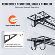Ράφια αποθήκευσης VEVOR Garage, 2 Pack, 4 x 1 ft Ράφια γκαράζ βαρέως τύπου Επιτοίχια, χωρητικότητα φόρτωσης 400 lbs (Συνολική) Πλωτά ράφια αποθήκευσης γκαράζ, Κατάλληλα για κατάστημα, υπόστεγο, αποθήκευση γκαράζ