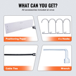 Ράφια αποθήκευσης VEVOR Garage, 2 Pack, 4 x 1 ft Ράφια γκαράζ βαρέως τύπου Επιτοίχια, χωρητικότητα φόρτωσης 400 lbs (Συνολική) Πλωτά ράφια αποθήκευσης γκαράζ, Κατάλληλα για κατάστημα, υπόστεγο, αποθήκευση γκαράζ