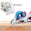 VEVOR Manual Label Applicator, 0,59-2,17 ίντσες Label Width, 0,79-2,36 in Label Length, φορητό μηχάνημα ετικετών χειρός με ρολό ετικετών και ρολό TPR για στρογγυλά μπουκάλια, κουτιά, ετικέτες φρούτων