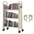 VEVOR Book Cart, 330 lbs Library Cart, 31,1&quot; x 15,2&quot; x 49,2&quot; Rolling Book Cart, μονόπλευρα ράφια σε σχήμα V με ρόδες 4 ιντσών που κλειδώνουν για οικιακά ράφια γραφείου και σχολείου, Book Truck σε κρέμα