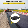 Ύφασμα γεωύφασμα VEVOR, 12,5 x 30 πόδια 3,5 oz, υφαντό PP Driveway Drain ύφασμα με αντοχή σε εφελκυσμό 600 lbs, βαρέως τύπου υπόστρωμα για σταθεροποίηση εδάφους, εξωραϊσμό, φράγμα ζιζανίων, 12,5FT30FT-3,5OZ,