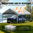 Ανταλλακτικό κάλυμμα κουβούκλιο VEVOR Carport 12 x 20 ποδιών, προστατευτικό κάλυμμα για σκηνές γκαράζ βαρέως τύπου αδιάβροχο &amp; προστατευμένο από την υπεριώδη ακτινοβολία, Εύκολη εγκατάσταση με μπάντζες μπάλας, γκρι (Μόνο επάνω κάλυμμα, δεν περιλαμβάνεται πλαίσιο)
