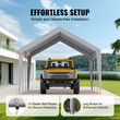 Ανταλλακτικό κάλυμμα κουβούκλιο VEVOR Carport 12 x 20 ποδιών, προστατευτικό κάλυμμα για σκηνές γκαράζ βαρέως τύπου αδιάβροχο &amp; προστατευμένο από την υπεριώδη ακτινοβολία, Εύκολη εγκατάσταση με μπάντζες μπάλας, γκρι (Μόνο επάνω κάλυμμα, δεν περιλαμβάνεται πλαίσιο)