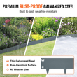 VEVOR Steel Landscape Borders, 5-pack Steel Garden Edge Borders, 39&quot; L x 3&quot; H Straps, Hammer-in Border, Bendable Metal Landscape Horse for Yard, Garden, Lawn, Spike Ύψος 3,15&quot;, Σκούρο γκρι