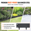 VEVOR Steel Landscape Borders, 5-pack Steel Garden Edge Borders, 39&quot; L x 3&quot; H strips, Hammer-in Border, Bendable Metal Landscape Bord for Yard, Garden, Lawn, Spike Ύψος 3,15&quot; Μαύρο
