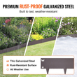 VEVOR Steel Landscape Edge, 5-pack Steel Garden Edge Borders, 39&quot; L x 4&quot; H Straps, Hammer-in Border, Bendable Metal Landscape Edge for Yard, Garden, 3,15&quot; Spike Height, Rustic Brown