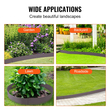 VEVOR Steel Landscape Edge, 5-pack Steel Garden Edge Borders, 39&quot; L x 4&quot; H Straps, Hammer-in Border, Bendable Metal Landscape Edge for Yard, Garden, 3,15&quot; Spike Height, Rustic Brown