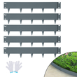 VEVOR Steel Landscape Borders, 5-pack Steel Garden Edge Borders, 39&quot; L x 5&quot; H strips, Hammer-in Border, Bendable Metal Landscape Borders for Yard, Garden, Lawn, Spike Ύψος 3,15&quot;, Σκούρο γκρι