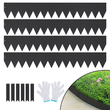 VEVOR Steel Landscape Borders, 4-pack Steel Garden Edge Borders, 40&quot; L x 6&quot; H Straps, Hammer-in Hodge Border with 6 Clips, Endable Metal Landscape Borders for Yard, Garden, Laws