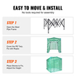 VEVOR Pop Up Greenhouse, 8&#039;x 6&#039;x 7,5&#039; Pop-up Green House, Ρύθμιση σε λίγα λεπτά, Κάλυμμα PE υψηλής αντοχής με πόρτες και παράθυρα και πλαίσιο από χάλυβα με επίστρωση πούδρας, κατάλληλο για φύτευση και αποθήκευση, πράσινο