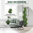 VEVOR Artificial Topiaries Πυξάρι, 3 πόδια ψηλό (2 τεμάχια) Faux topiary φυτό εξωτερικού χώρου, όλο το χρόνο πράσινο φυτό Feaux με αντικαταστάσιμα φύλλα για διακοσμητικά εσωτερικούς / εξωτερικούς χώρους / κήπο